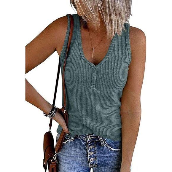 Merokeety Ocean Blue Tank Top, Womens Size Large - Picture 1 of 3